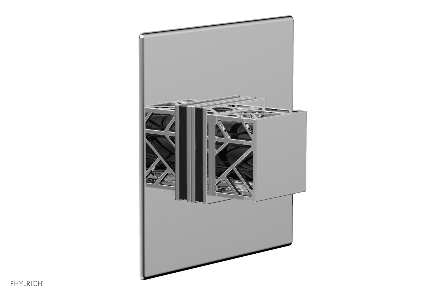 JOLIE - Thermostatic Shower Trim, Square Handle with "Black" Accents 4-593