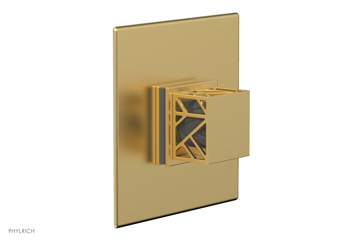 JOLIE - Thermostatic Shower Trim, Square Handle with "Grey" Accents 4-593