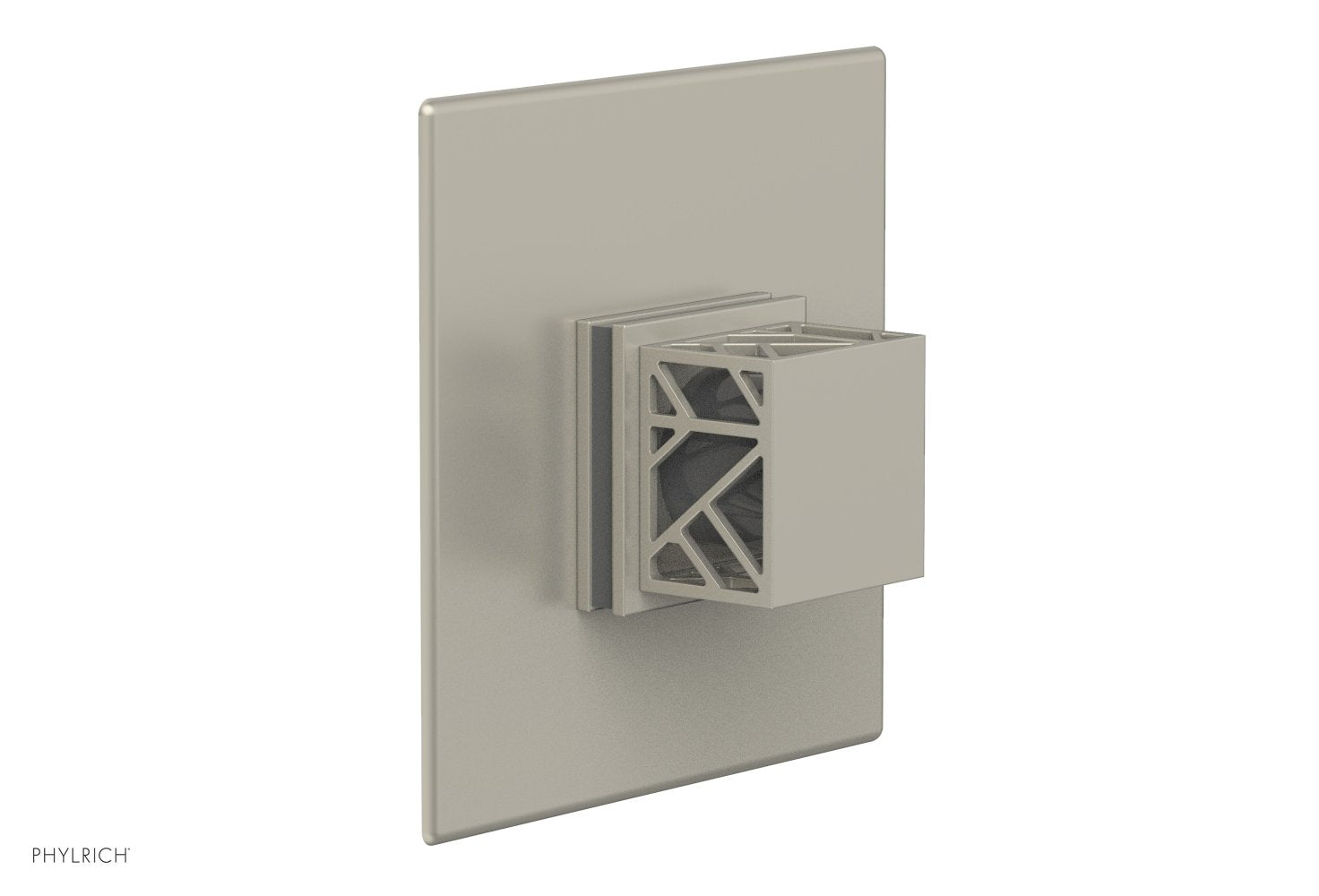 JOLIE Pressure Balance Shower Plate & Handle Trim, Square Handle with "Grey" Accents 4-593