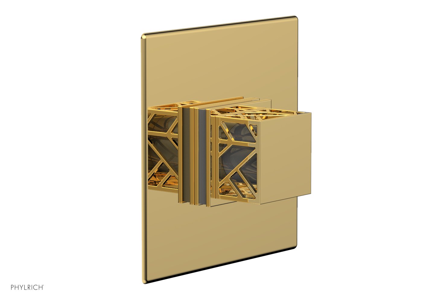 JOLIE - Thermostatic Shower Trim, Square Handle with "Grey" Accents 4-593