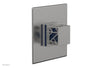 JOLIE - Thermostatic Shower Trim, Square Handle with "Navy Blue" Accents 4-593