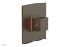 JOLIE - Thermostatic Shower Trim, Square Handle with "Pink" Accents 4-593