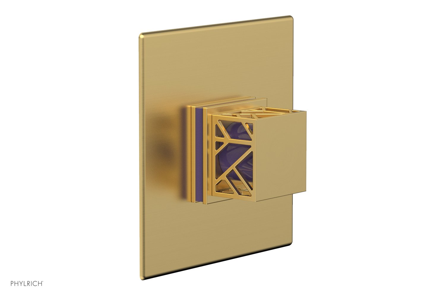 JOLIE - Thermostatic Shower Trim, Square Handle with "Purple" Accents 4-593