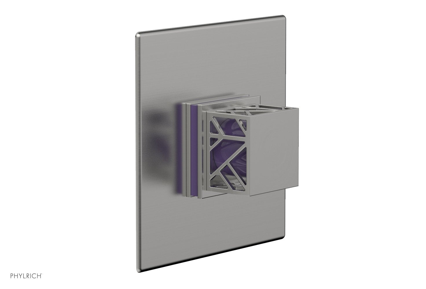 JOLIE - Thermostatic Shower Trim, Square Handle with "Purple" Accents 4-593