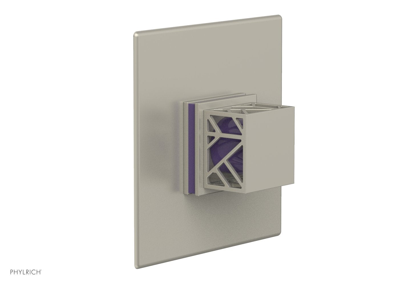 JOLIE - Thermostatic Shower Trim, Square Handle with "Purple" Accents 4-593