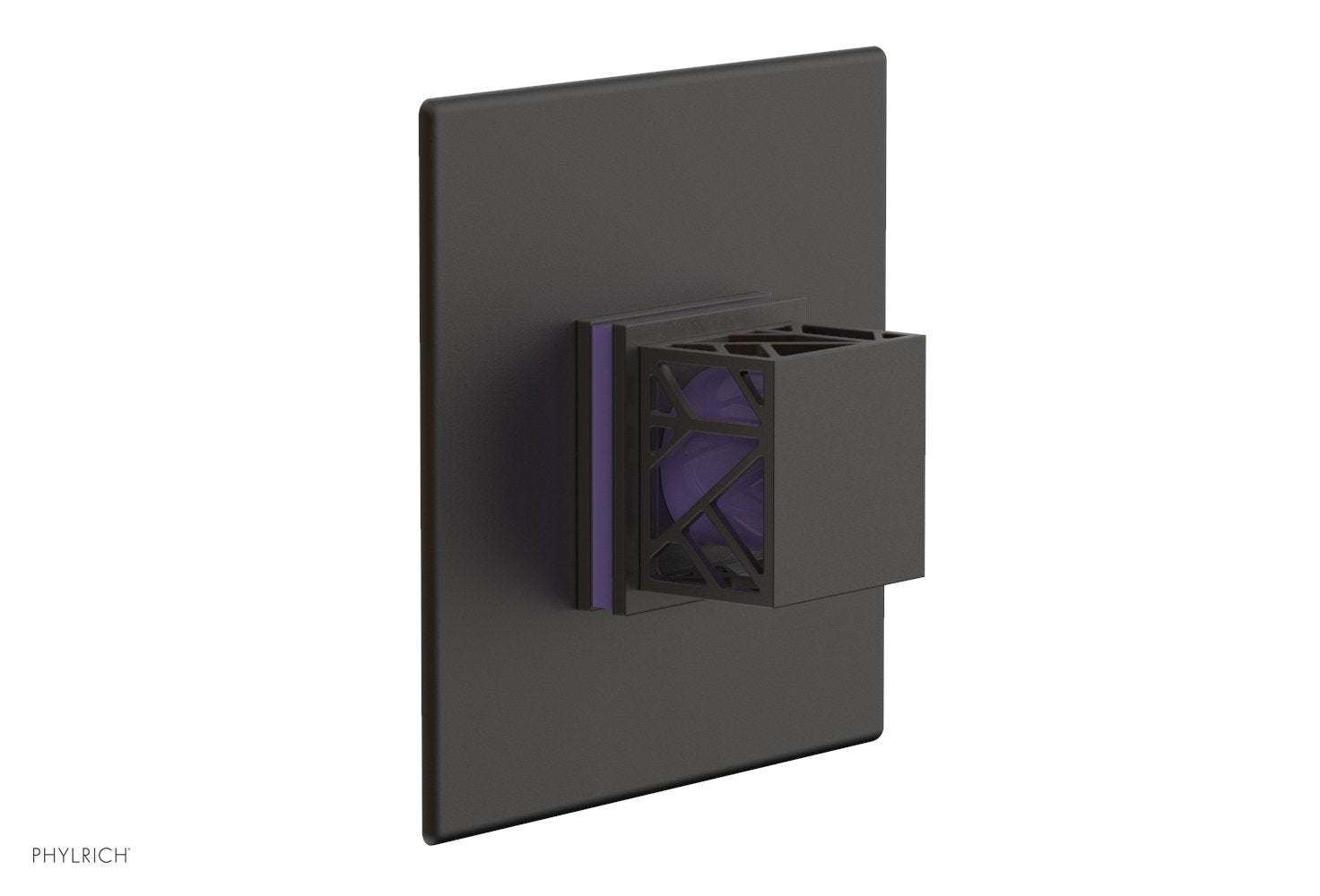 JOLIE - Thermostatic Shower Trim, Square Handle with "Purple" Accents 4-593
