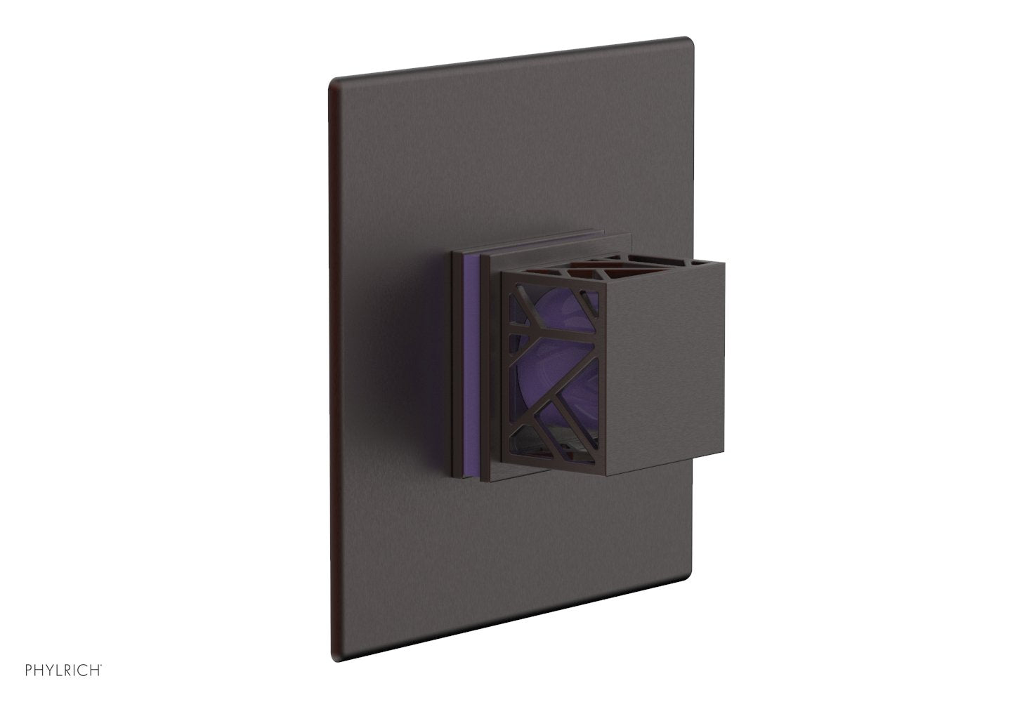 JOLIE - Thermostatic Shower Trim, Square Handle with "Purple" Accents 4-593