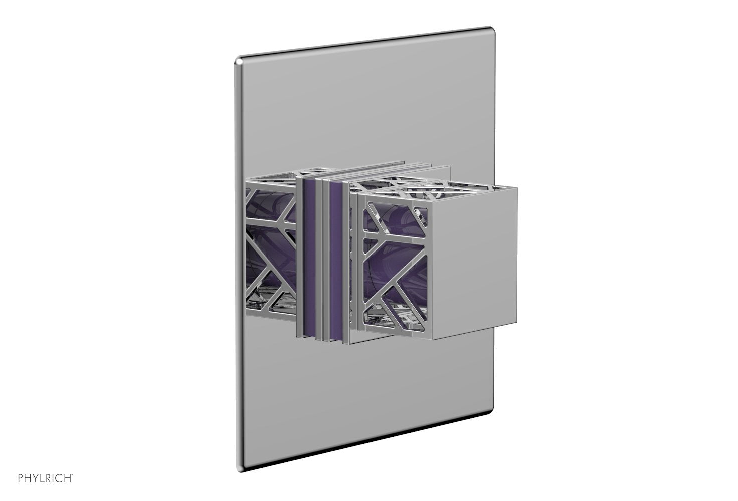 JOLIE - Thermostatic Shower Trim, Square Handle with "Purple" Accents 4-593