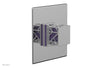 JOLIE Pressure Balance Shower Plate & Handle Trim, Square Handle with "Purple" Accents 4-593