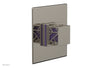JOLIE Pressure Balance Shower Plate & Handle Trim, Square Handle with "Purple" Accents 4-593