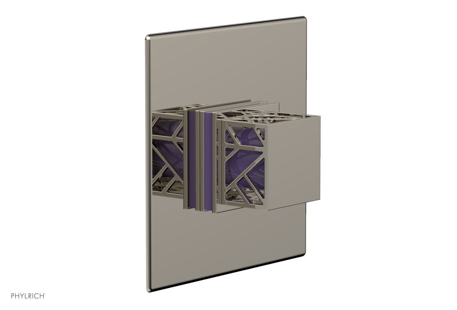 JOLIE - Thermostatic Shower Trim, Square Handle with "Purple" Accents 4-593