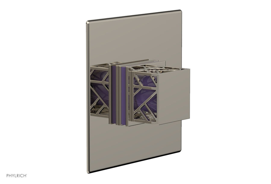 JOLIE - Thermostatic Shower Trim, Square Handle with "Purple" Accents 4-593