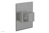 JOLIE Pressure Balance Shower Plate & Handle Trim, Square Handle with "White" Accents 4-593