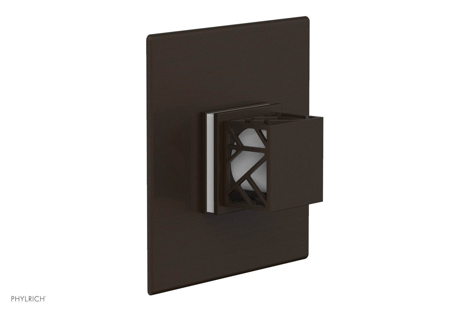 JOLIE Pressure Balance Shower Plate & Handle Trim, Square Handle with "White" Accents 4-593