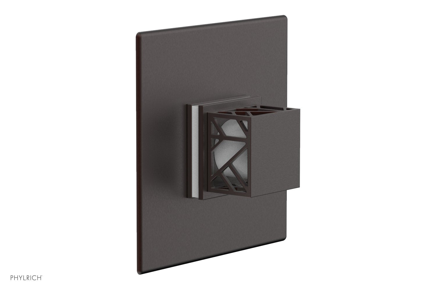 JOLIE - Thermostatic Shower Trim, Square Handle with "White" Accents 4-593