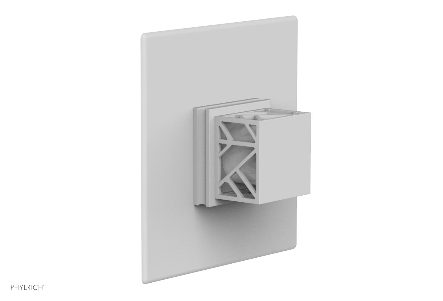 JOLIE Pressure Balance Shower Plate & Handle Trim, Square Handle with "White" Accents 4-593