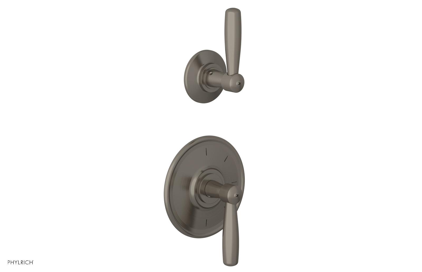 WORKS - 1/2" Thermostatic Valve with Volume Control or Diverter, Lever Handles 4-610