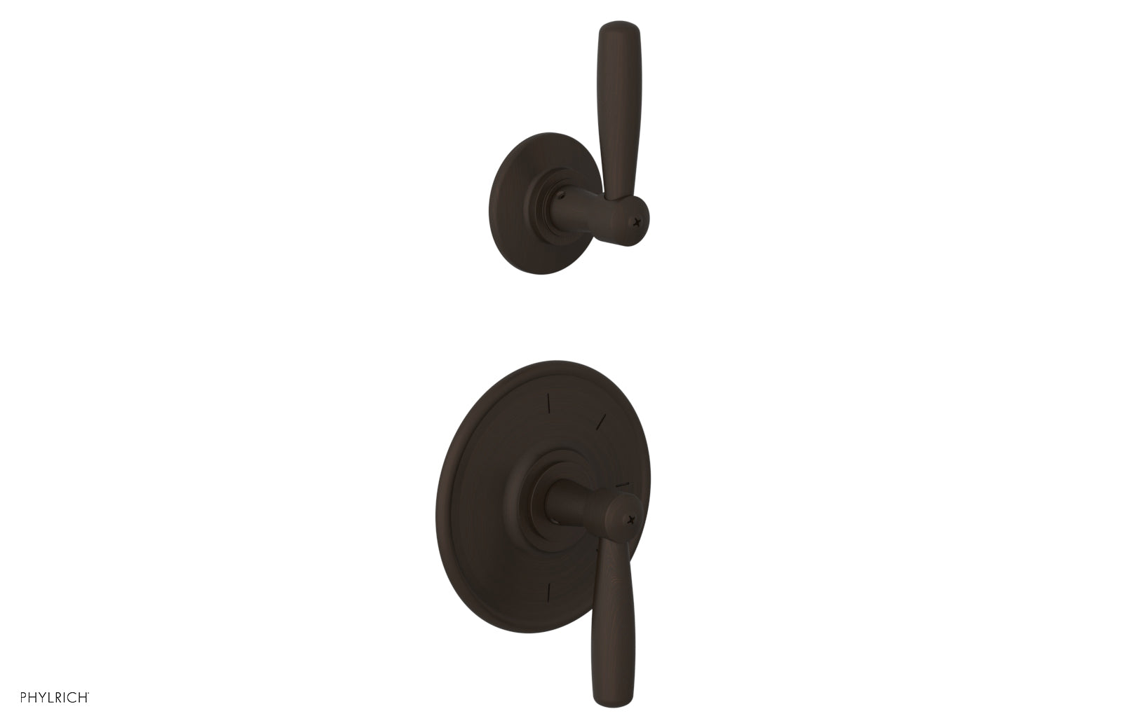 WORKS - 1/2" Thermostatic Valve with Volume Control or Diverter, Lever Handles 4-610