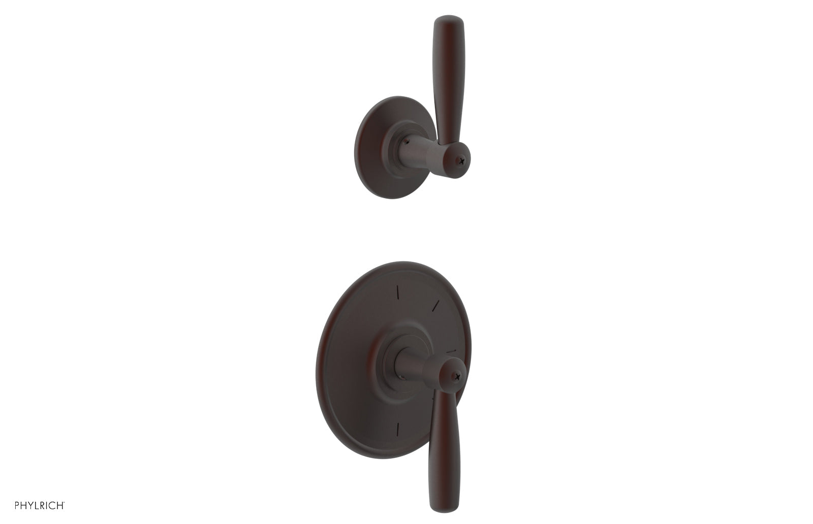 WORKS - 1/2" Thermostatic Valve with Volume Control or Diverter, Lever Handles 4-610