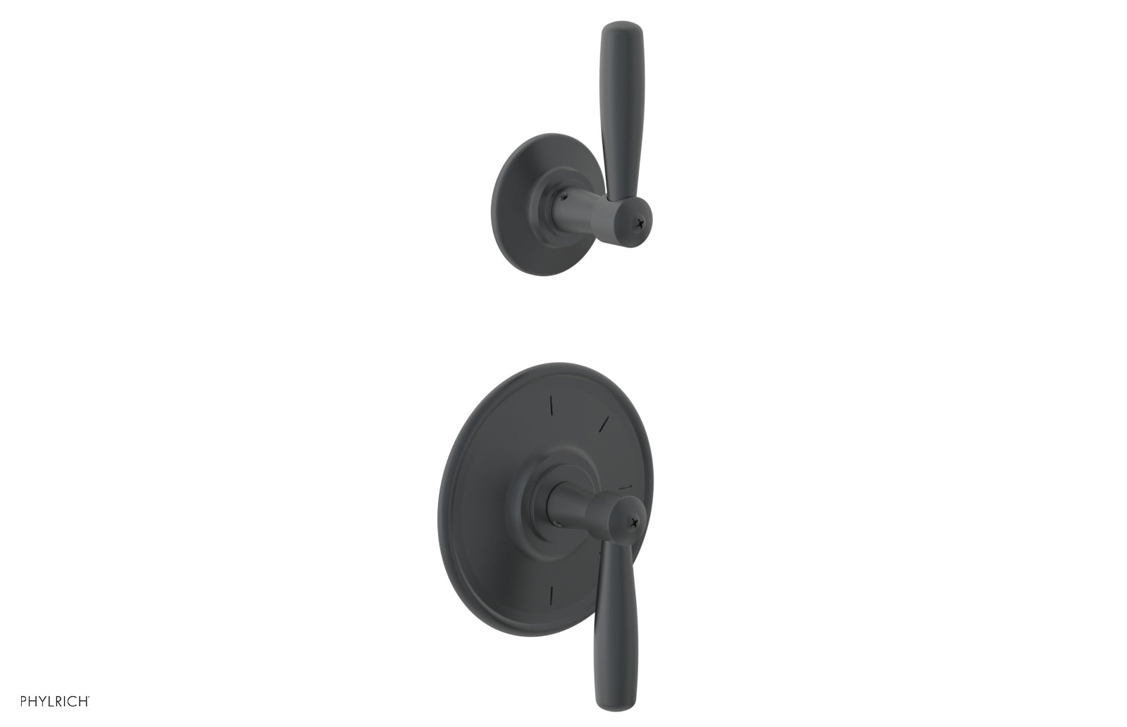 WORKS - 1/2" Thermostatic Valve with Volume Control or Diverter, Lever Handles 4-610