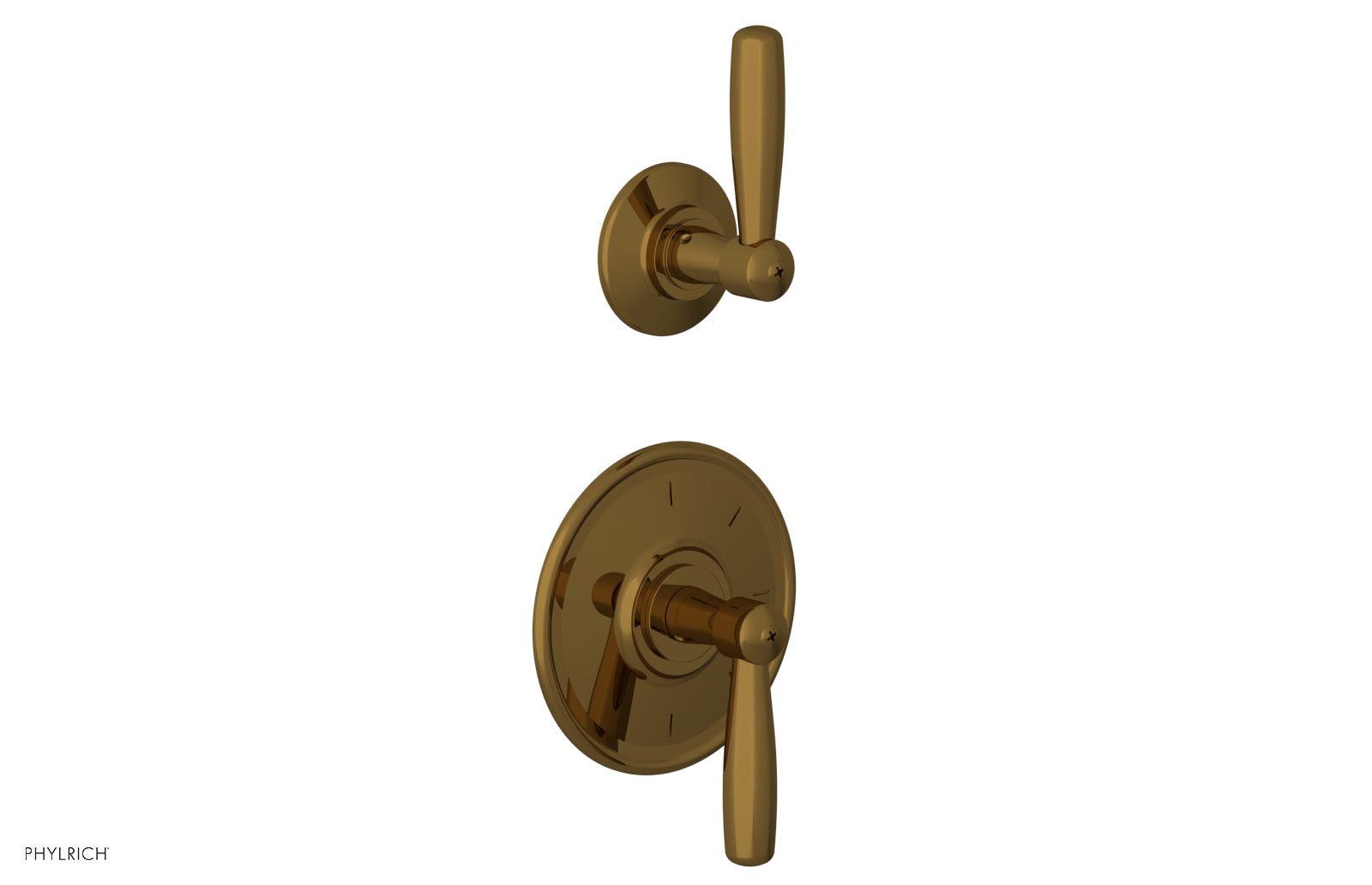 WORKS - 1/2" Thermostatic Valve with Volume Control or Diverter, Lever Handles 4-610