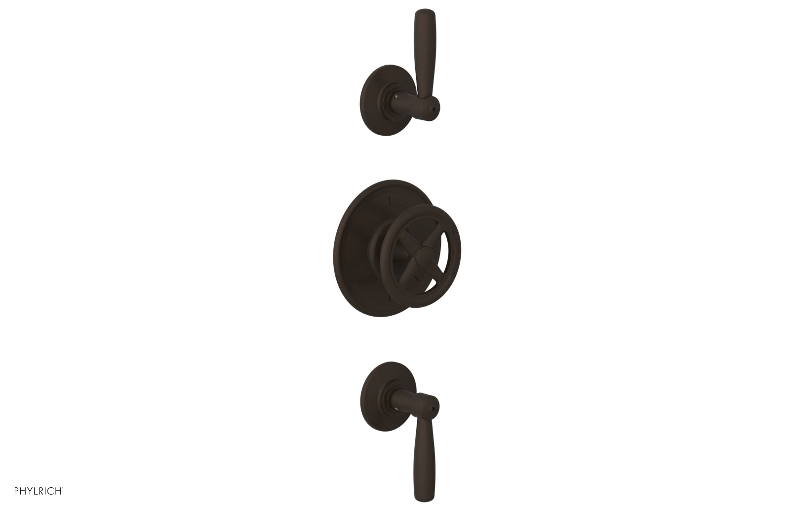 WORKS 3/4" Thermostatic Valve with Two Volume Control, Lever Handles 4-613