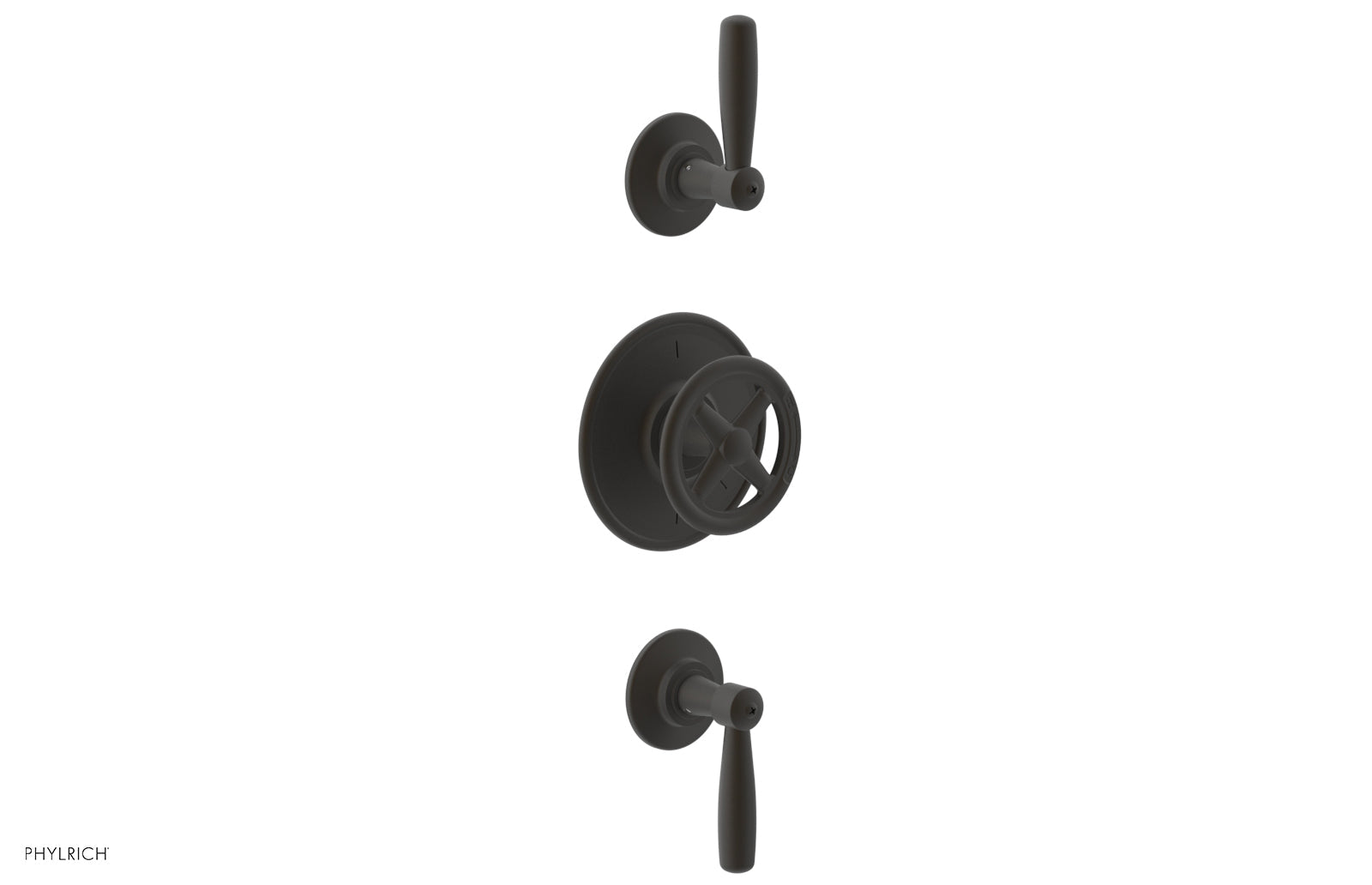 WORKS 3/4" Thermostatic Valve with Two Volume Control, Lever Handles 4-613