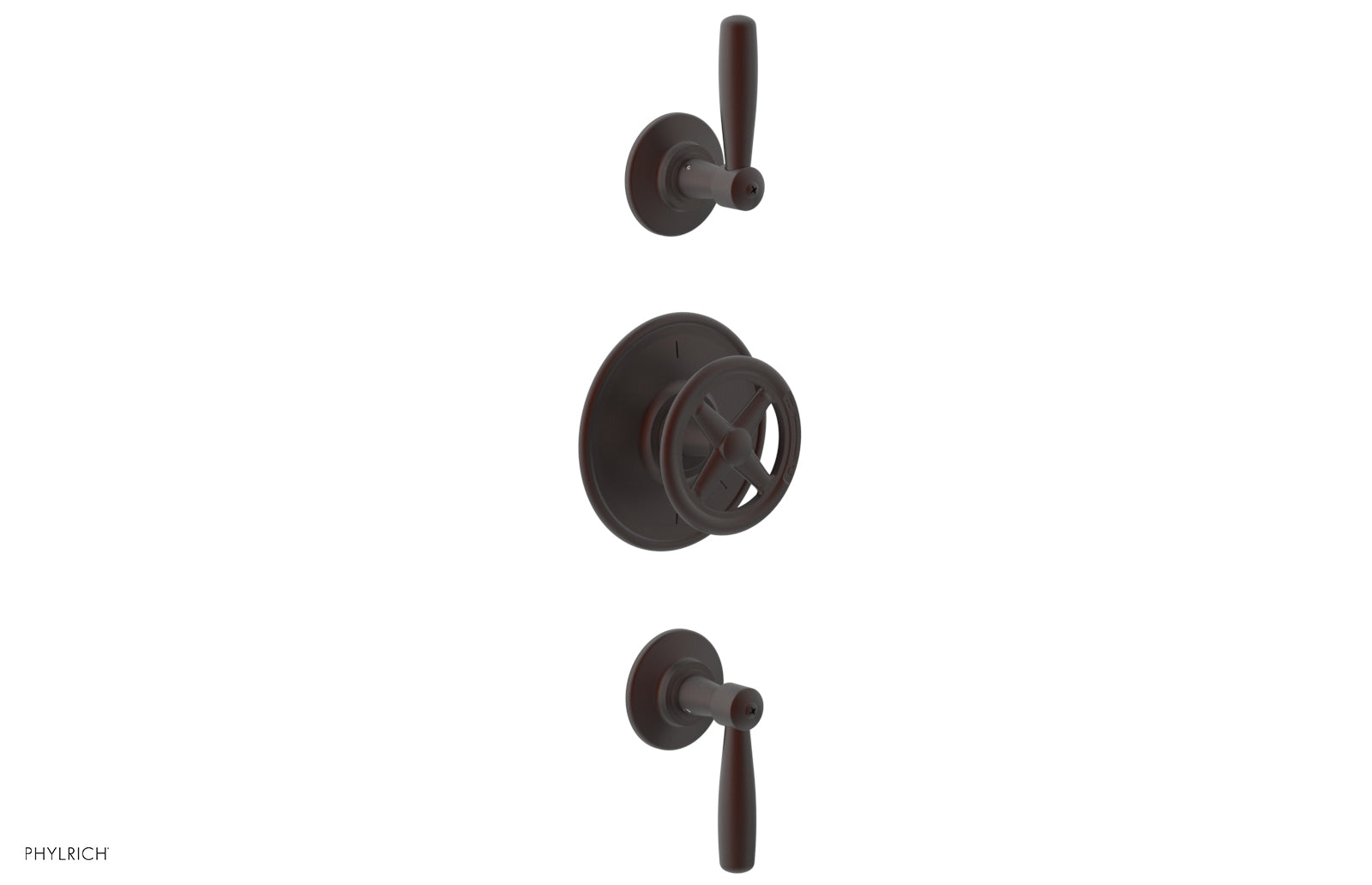 WORKS 3/4" Thermostatic Valve with Two Volume Control, Lever Handles 4-613