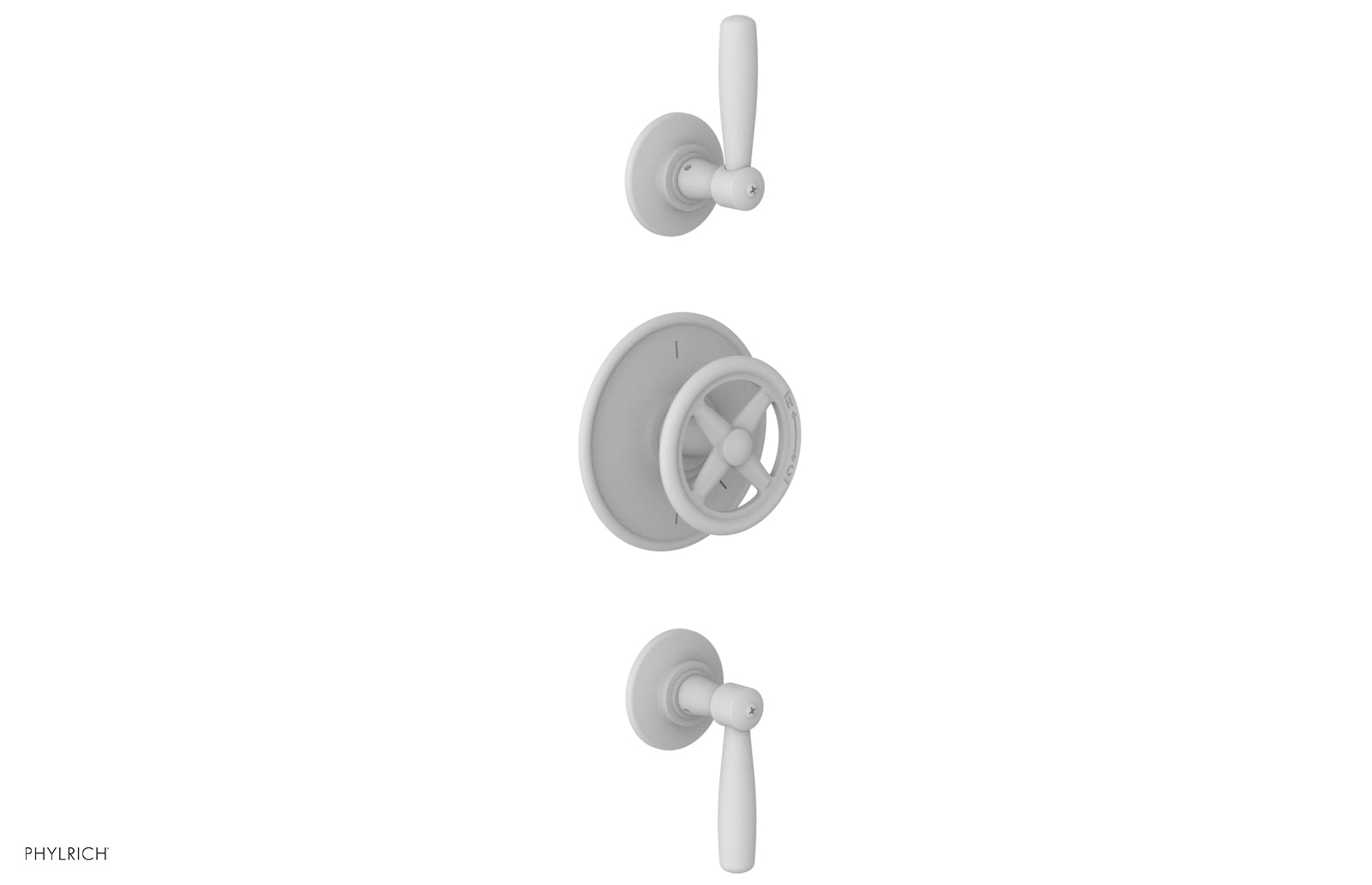 WORKS 3/4" Thermostatic Valve with Two Volume Control, Lever Handles 4-613