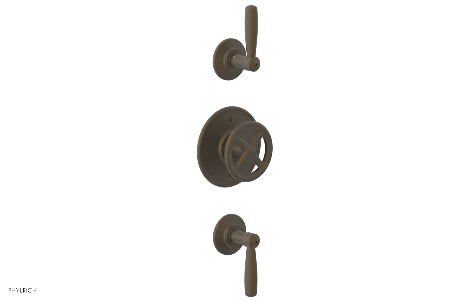 WORKS 3/4" Thermostatic Valve with Two Volume Control, Lever Handles 4-613