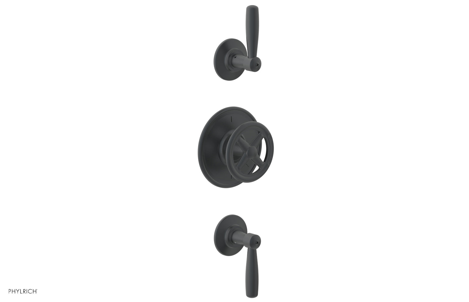 WORKS 3/4" Thermostatic Valve with Two Volume Control, Lever Handles 4-613