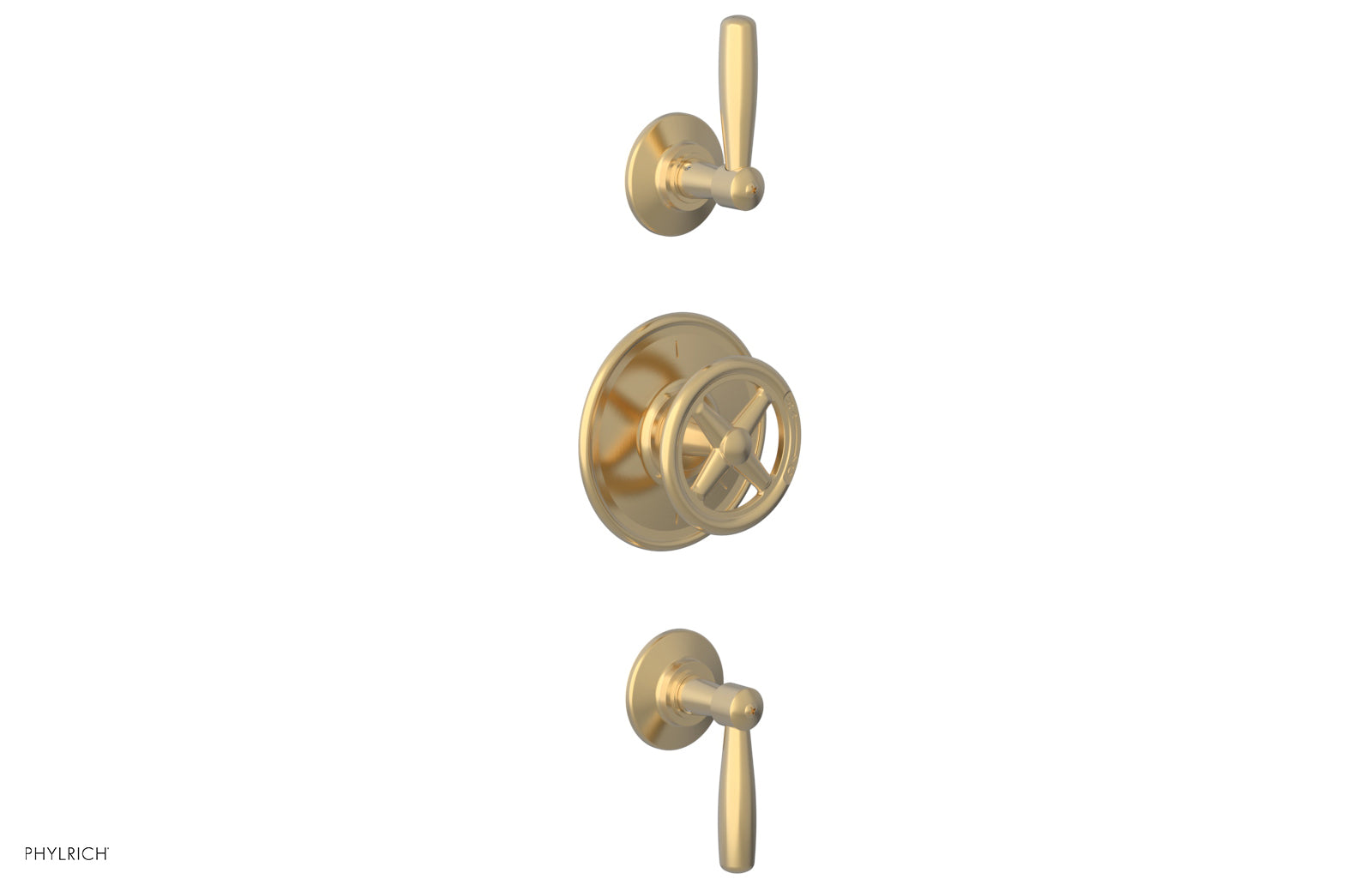 WORKS 3/4" Thermostatic Valve with Two Volume Control, Lever Handles 4-613