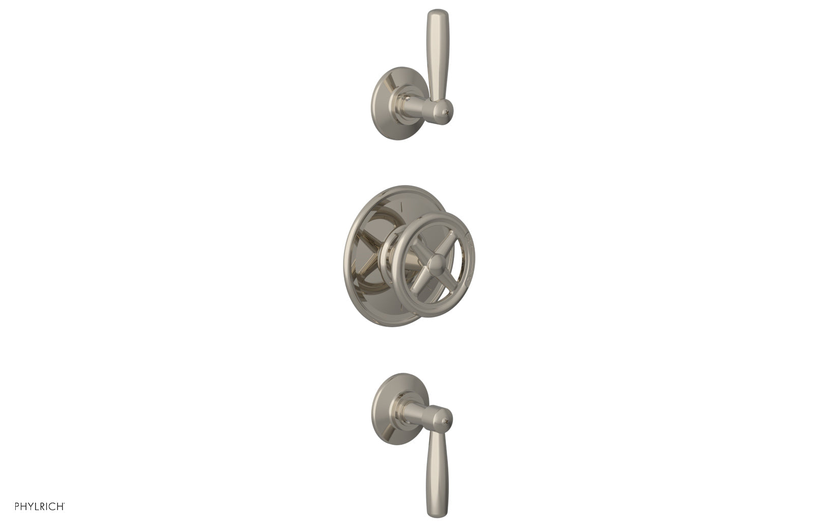 WORKS 3/4" Thermostatic Valve with Two Volume Control, Lever Handles 4-613