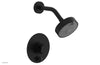 JOLIE Pressure Balance Shower and Diverter Set (Less Spout), Round Handle with "Black" Accents 4-677