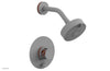 JOLIE Pressure Balance Shower and Diverter Set (Less Spout), Round Handle with "Orange" Accents 4-677