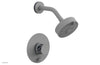 JOLIE Pressure Balance Shower and Diverter Set (Less Spout), Round Handle with "Navy Blue" Accents 4-677