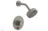 JOLIE Pressure Balance Shower and Diverter Set (Less Spout), Round Handle with "Turquoise" Accents 4-677