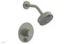 JOLIE Pressure Balance Shower and Diverter Set (Less Spout), Round Handle with "White" Accents 4-677
