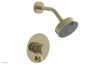 JOLIE Pressure Balance Shower and Diverter Set (Less Spout), Round Handle with "White" Accents 4-677