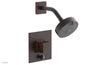 JOLIE Pressure Balance Shower and Diverter Set (Less Spout), Square Handle with "Orange" Accents 4-678