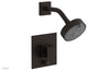 JOLIE Pressure Balance Shower and Diverter Set (Less Spout), Square Handle with "Black" Accents 4-678