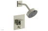 JOLIE Pressure Balance Shower and Diverter Set (Less Spout), Square Handle with "Black" Accents 4-678