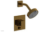 JOLIE Pressure Balance Shower and Diverter Set (Less Spout), Square Handle with "Black" Accents 4-678