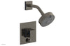 JOLIE Pressure Balance Shower and Diverter Set (Less Spout), Square Handle with "Navy Blue" Accents 4-678