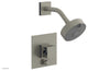 JOLIE Pressure Balance Shower and Diverter Set (Less Spout), Square Handle with "Navy Blue" Accents 4-678