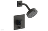 JOLIE Pressure Balance Shower and Diverter Set (Less Spout), Square Handle with "Navy Blue" Accents 4-678