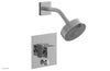 JOLIE Pressure Balance Shower and Diverter Set (Less Spout), Square Handle with "Grey" Accents 4-678