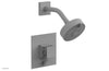JOLIE Pressure Balance Shower and Diverter Set (Less Spout), Square Handle with "White" Accents 4-678
