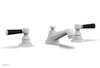 HEX TRADITIONAL Widespread Faucet - Satin Black Lever Handles 500-02