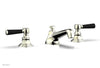 HEX TRADITIONAL Widespread Faucet - Satin Black Lever Handles 500-02
